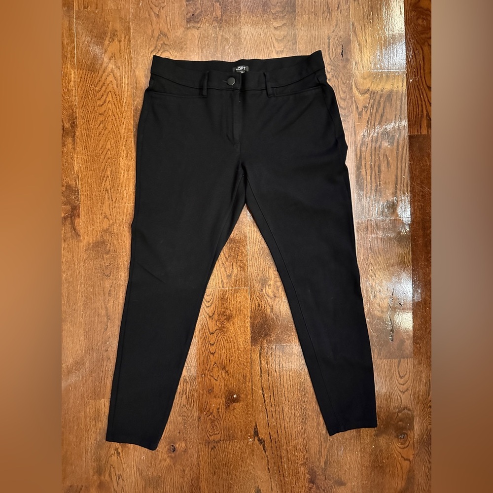LOFT Ponte Black Skinny Legging Trousers